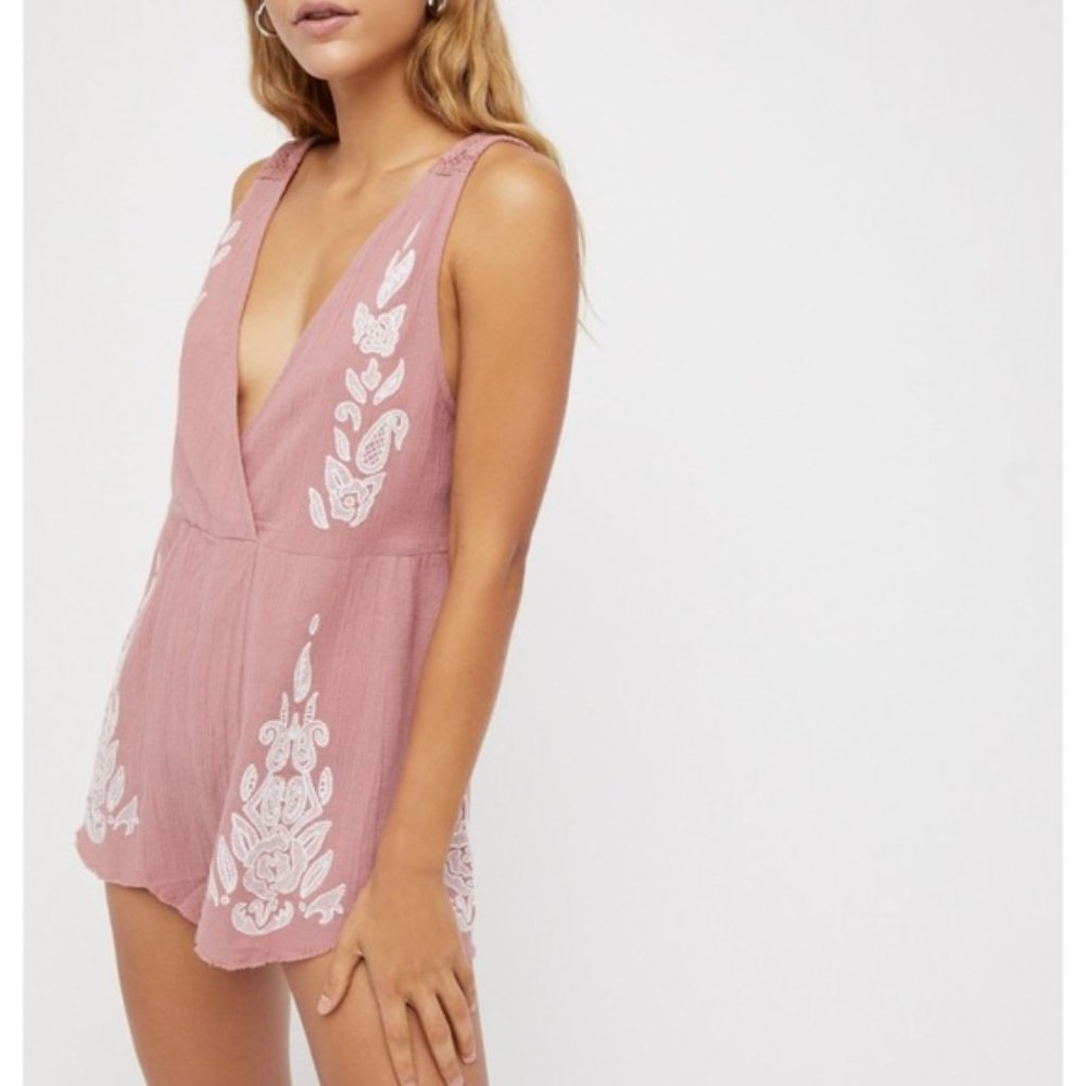 Free People Dusty Pink Songbird Romper